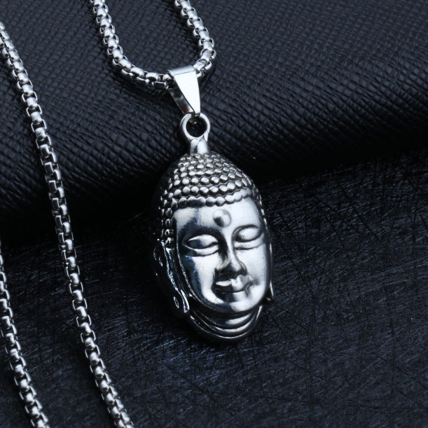 Wholesale  Retro Devil's Eye Necklace Men's Personality Trendy Hip Hop Titanium Steel Pendant Joker sweater chain